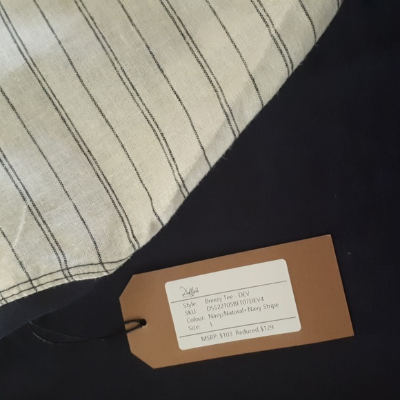 Duffield design Breezy Cotton Tee Navy/New - Picture 6 of 7